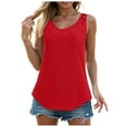 thumbnail image 1 of Towmus Womens Tank Tops Eyelet Crew Neck Sleeveless Tops Dressy Casual Flowy Summer Shirts, 1 of 6