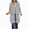 thumbnail image 1 of Towmus Zip Up Hoodies for Women Long Sleeve Oversized Sweatshirts Casual Lightweight Winter Coat with Pockets, 1 of 9