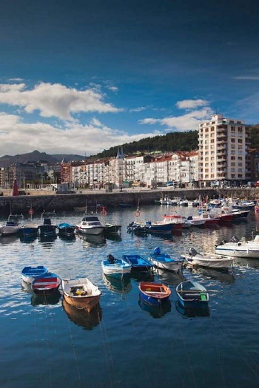 Town And Harbor View Castro-Urdiales Spain Canvas Art - Walter Bibikow DanitaDelimont (18 x 24)