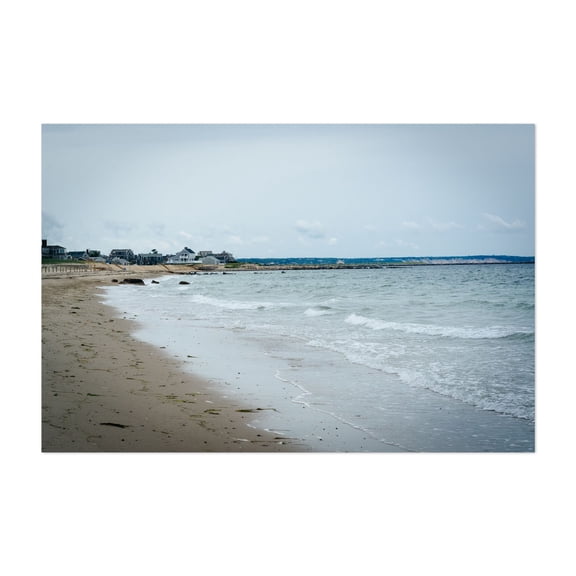 Town Beach in Sandwich, Cape Cod 02 - Sandwich New Hampshire Photography Beach Coastal Ocean Waves Seaside Beach House Landscape Unframed Wall Art Print 32 x 48 inches