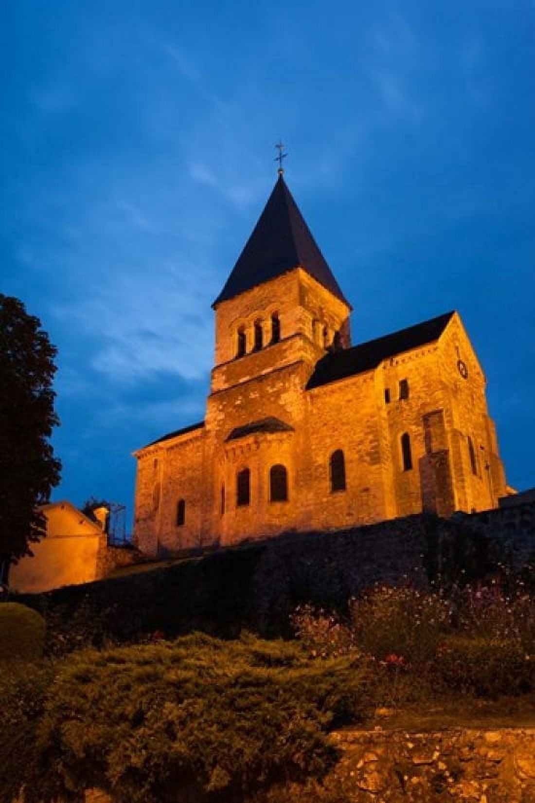 Town Church in Mame France Canvas Art - Walter Bibikow DanitaDelimont (18 x 26)