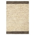 thumbnail image 1 of TOWN & COUNTRY TERRA Montana Textured Border Handcrafted 100% Wool Area Rug, Beige/Dark Brown, 6'x9', 1 of 9