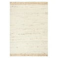 thumbnail image 1 of TOWN & COUNTRY TERRA Montana Textured Border Handcrafted 100% Wool Area Rug, Ivory/Beige, 3'x5', 1 of 9
