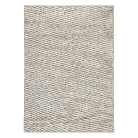 TOWN & COUNTRY TERRA Olea Bubble Texture Handcrafted 100% Wool Area Rug, Brown, 5'x7’
