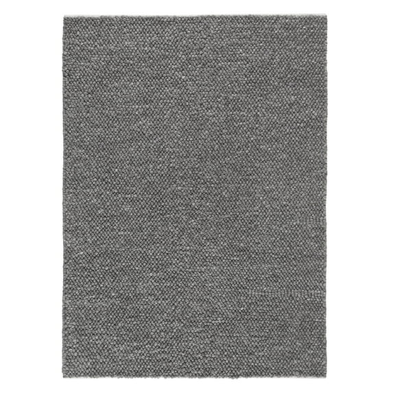 TOWN & COUNTRY TERRA Olea Bubble Texture Handcrafted 100% Wool Area Rug, Grey, 5'x7’