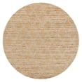 thumbnail image 1 of TOWN & COUNTRY TERRA Sol Interwoven Diamond Hand-Knotted Flatwoven 100% Natural Jute Round Area Rug, Natural/Black, 5" Round, 1 of 9