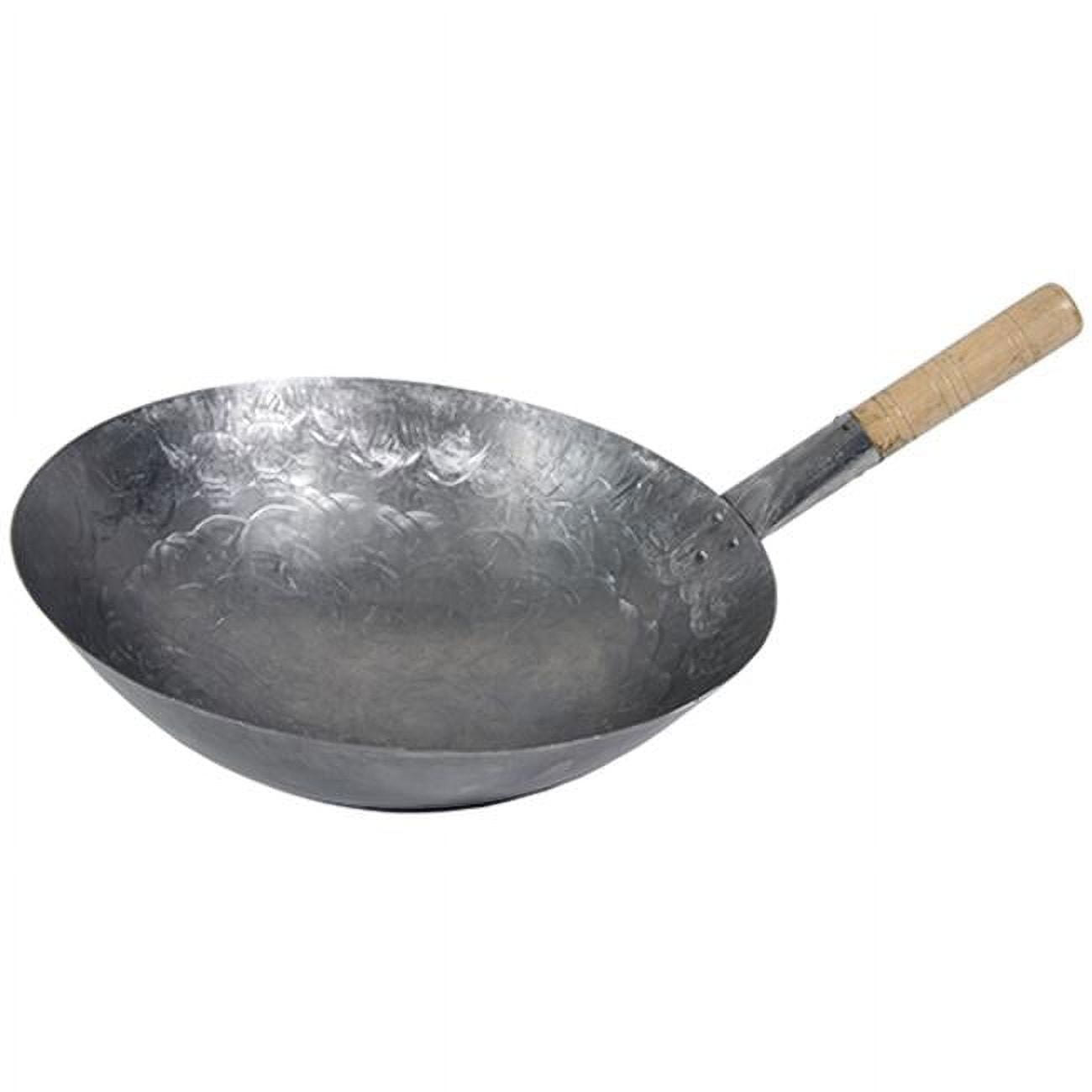 14-Inch Carbon Steel Mandarin Wok with Wood Handle