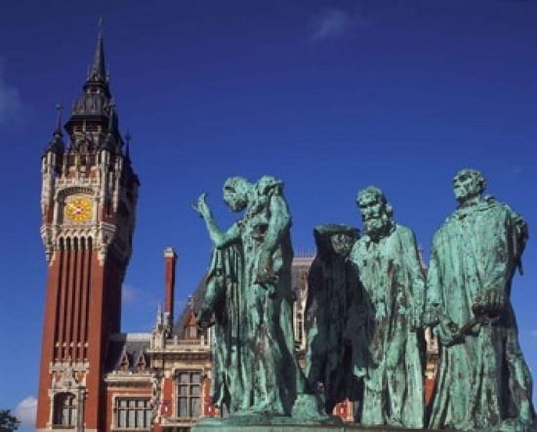 Town Hall and Six Burghers Calais France Canvas Art - Paul Thompson DanitaDelimont (20 x 16)