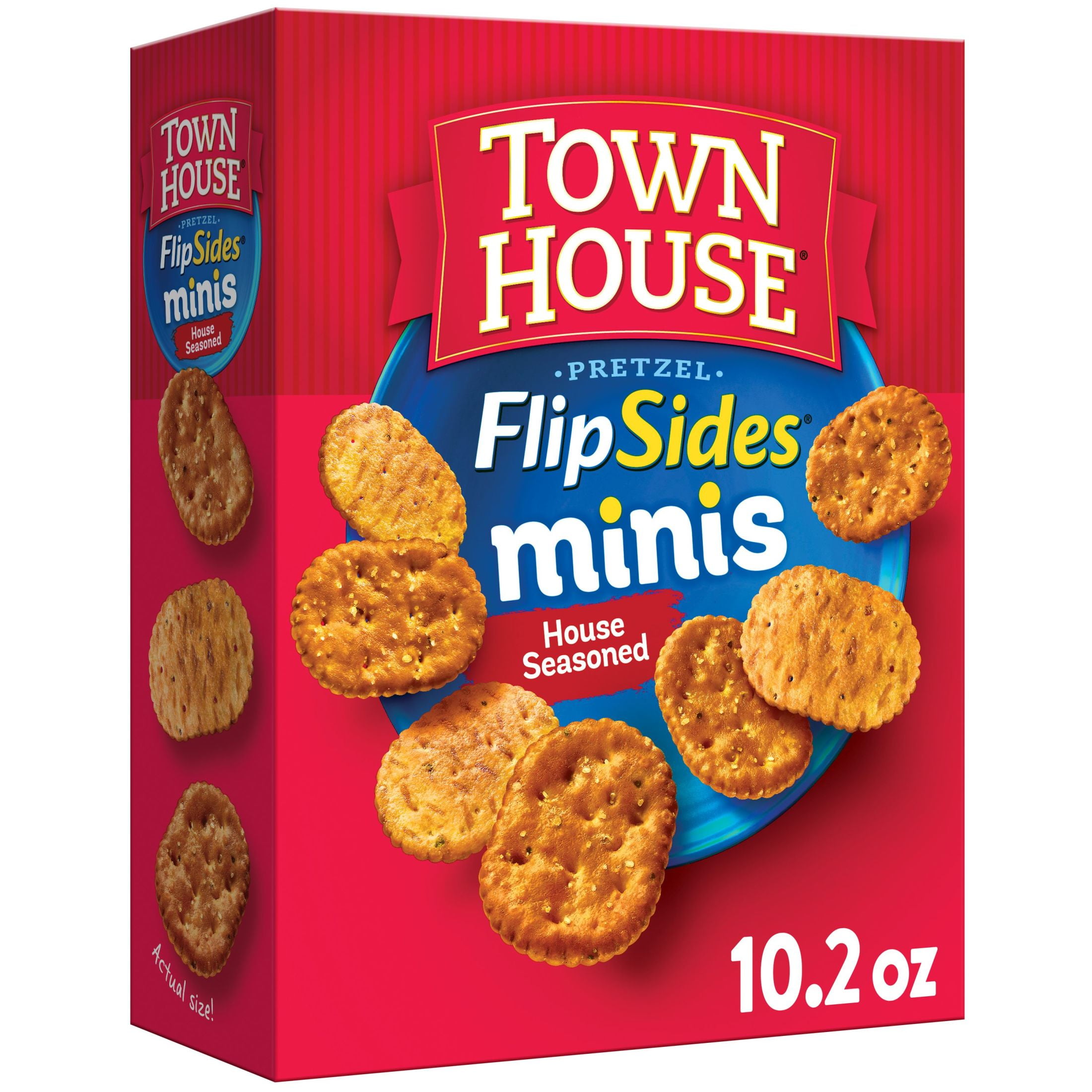 Town House FlipSides Minis House Seasoned Oven Baked Crackers, 10.2 oz