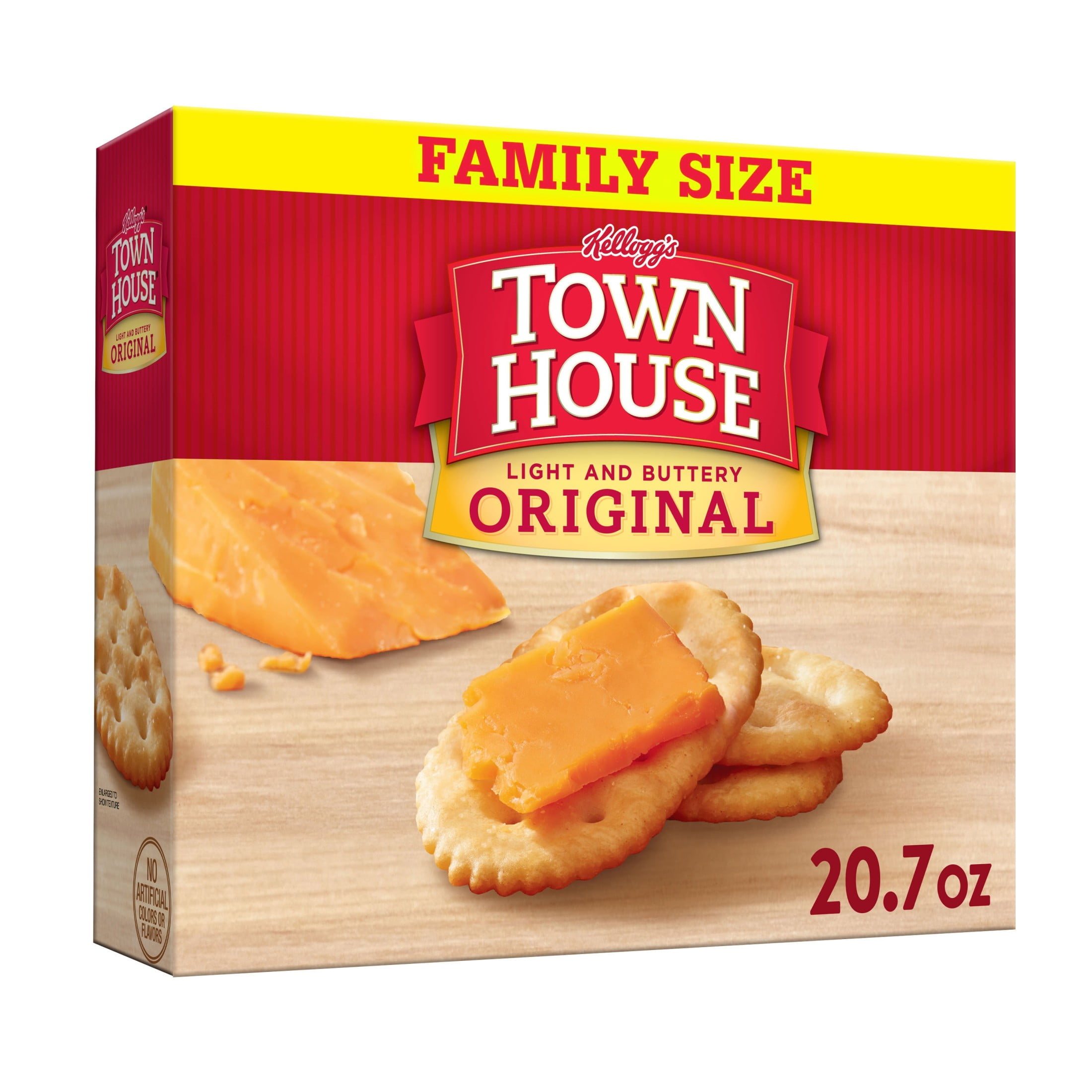 Town House Original Oven Baked Crackers, Lunch Snacks, 20.7 oz