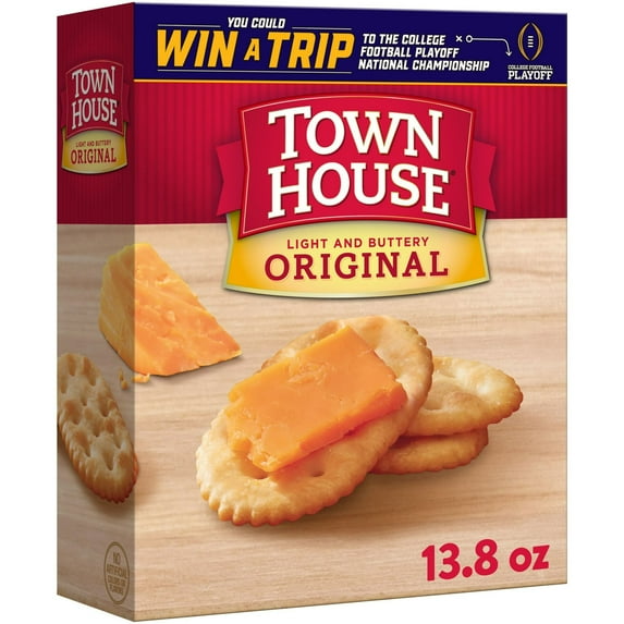 Town House Original Oven Baked Crackers, Party Snacks, 13.8 oz (Pack of 6)