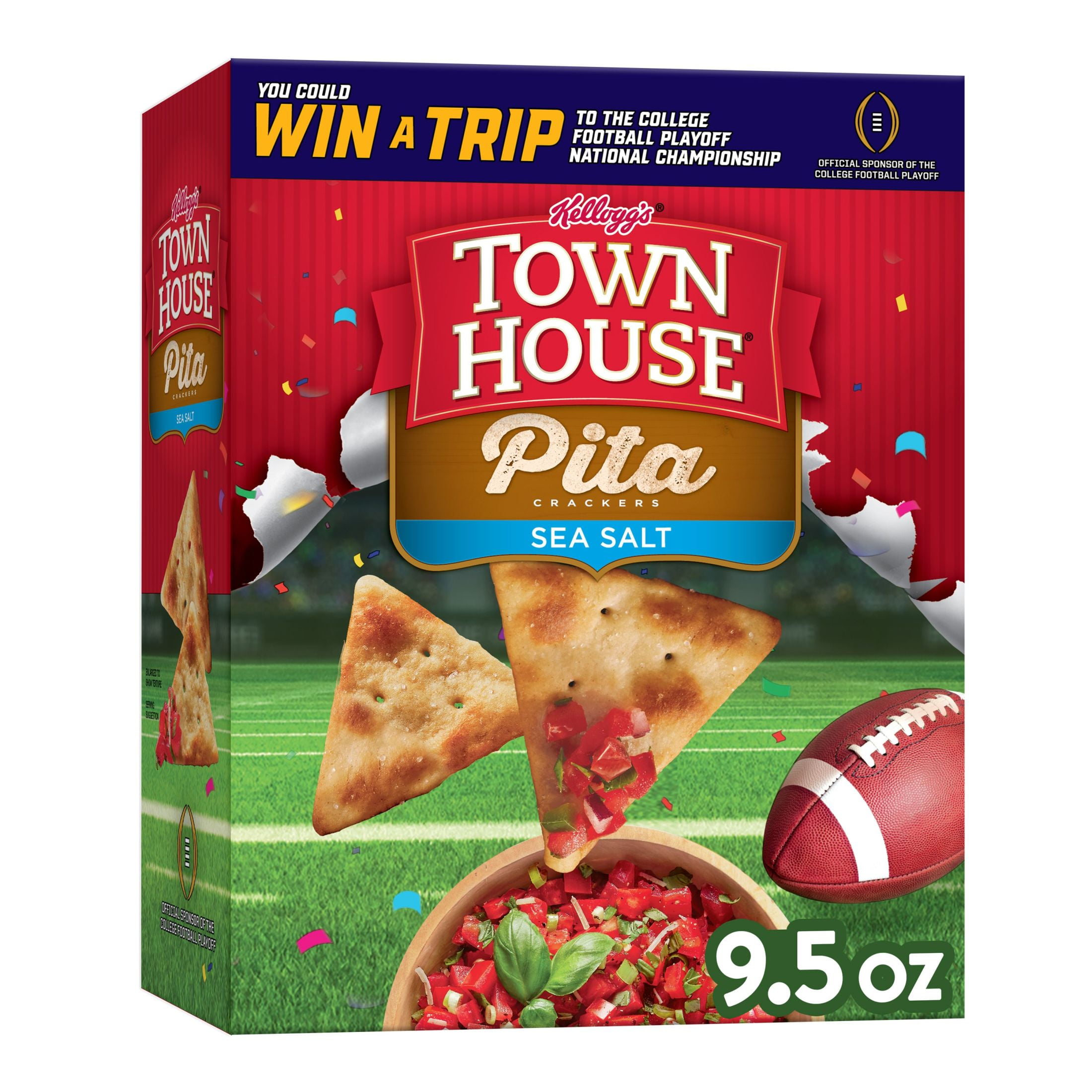 Town House Pita Sea Salt Oven Baked Crackers, 9.5 oz