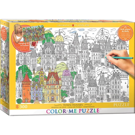 Eurographics Color-Me 300 Piece Puzzle - Town House