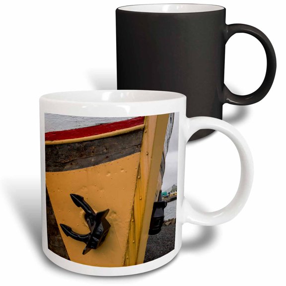 3drose, Town of Hofn During Winter. Old Ship Used as Museum, Iceland, 11oz Magic Transforming Mug
