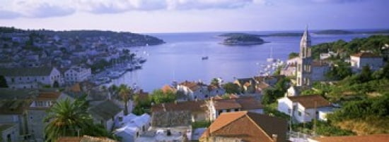 Town On The Waterfront Hvar Island Hvar Croatia Canvas Art - Panoramic Images (36 x 13)