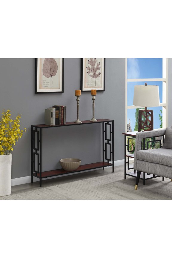 Town Square Metal Frame Console Table, Multiple Finishes