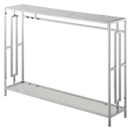 Town Square Chrome Console Table