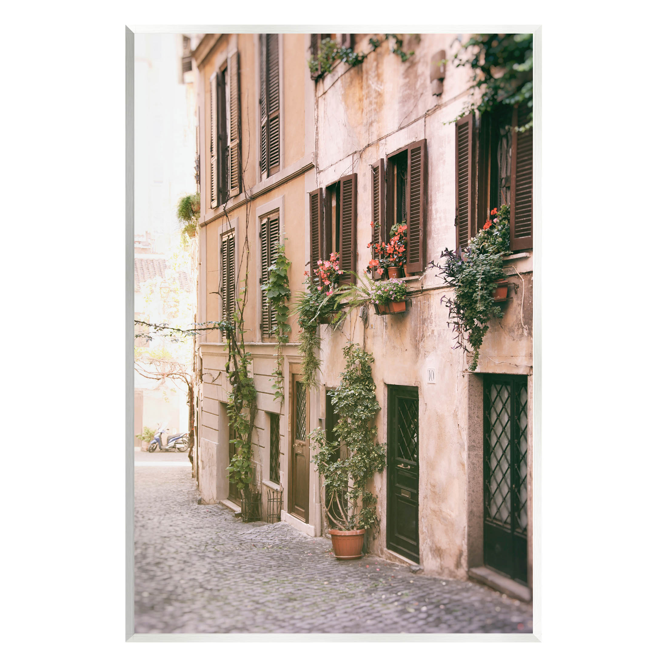 Town Street Building Plants Town & City Photograph Unframed Art Print Wall Art