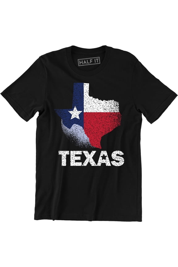 Town Texas Map Flag Texan Lone Star State Southern Pride USA Men's T-Shirt