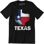 Town Texas Map Flag Texan Lone Star State Southern Pride USA Mens T-Shirt