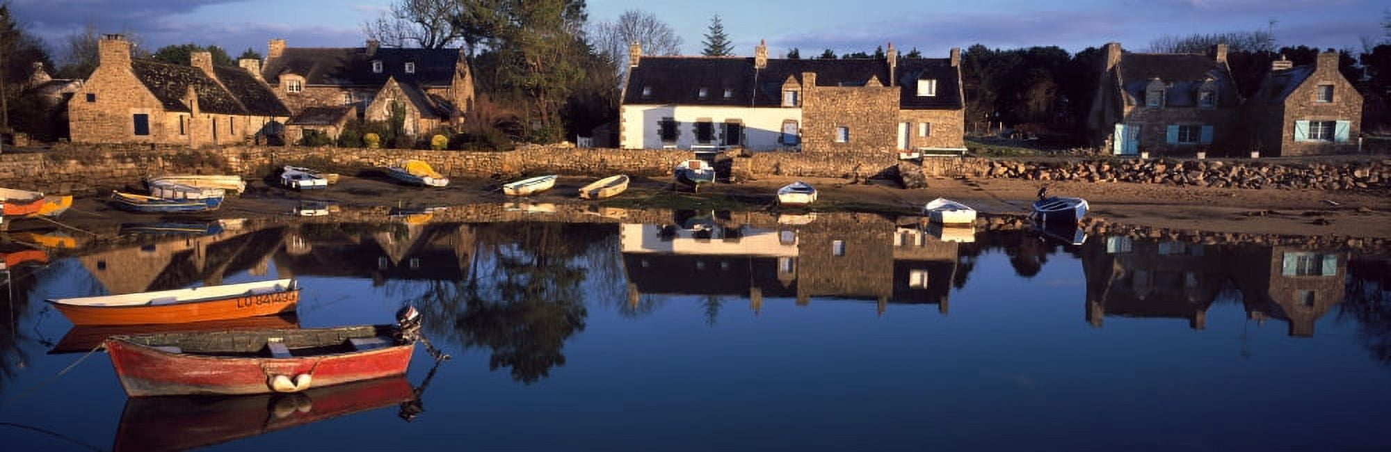 Town at the waterfront Etel Morbihan Brittany France Canvas Art - Panoramic Images (27 x 9)