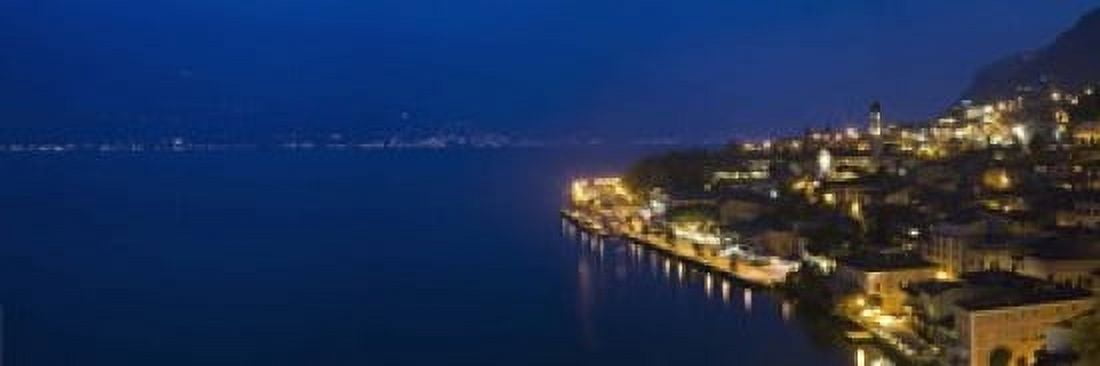 Town at the waterfront Limone Sul Garda Lake Garda Lombardy Italy Canvas Art - Panoramic Images (18 x 6)