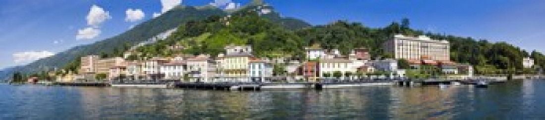 Town at the waterfront Tremezzo Lake Como Como Lombardy Italy Canvas Art - Panoramic Images (22 x 5)