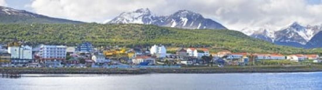 Town at waterfront Ushuaia Tierra Del Fuego Argentina Canvas Art - Panoramic Images (20 x 6)