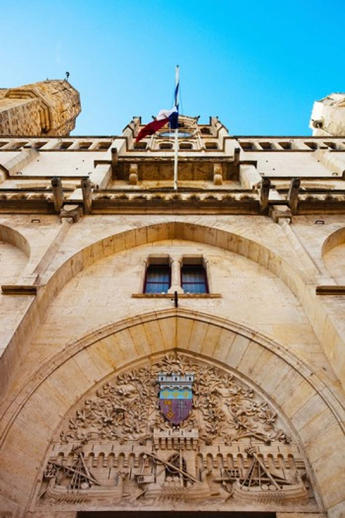 Town hall at Place de lHotel de Ville Narbonne Aude Languedoc-Roussillon France Canvas Art - Panoramic Images (24 x 36)