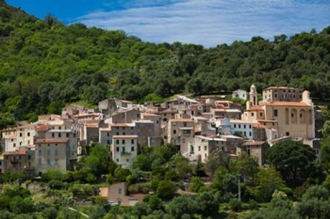 Town of Avapessa La Balagne Canvas Art - Walter Bibikow DanitaDelimont (28 x 19)