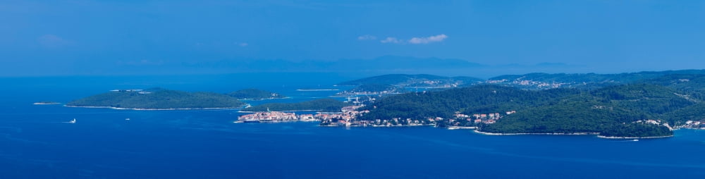 Town on an island Korcula Korcula Island Dalmatia Croatia Canvas Art - Panoramic Images (36 x 12)