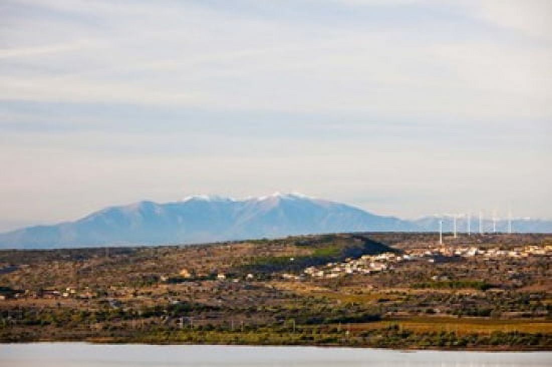 Town overview from Cap Leucate Leucate Aude Languedoc-Roussillon France Canvas Art - Panoramic Images (36 x 24)