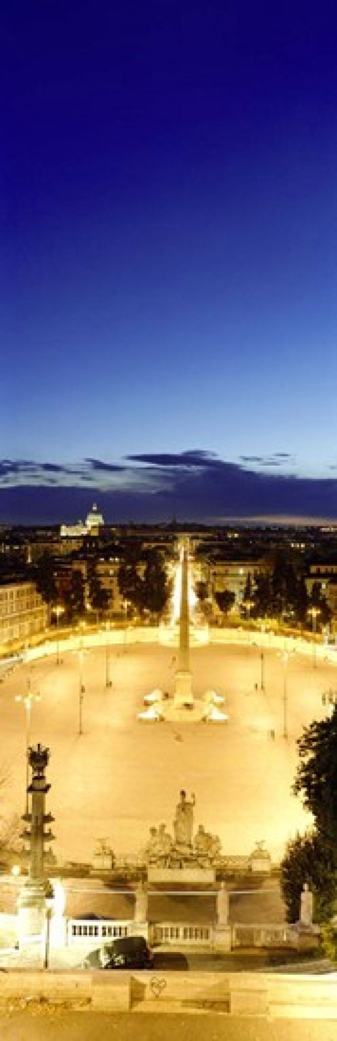 Town square with St Peters Basilica in the background Piazza del Popolo Rome Italy Canvas Art - Panoramic Images (36 x 12)