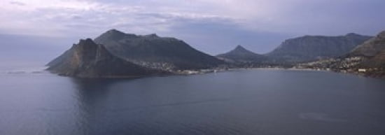 Town surrounded by mountains Hout Bay Cape Town Western Cape Province Republic of South Africa Canvas Art - Panoramic Images (36 x 13)