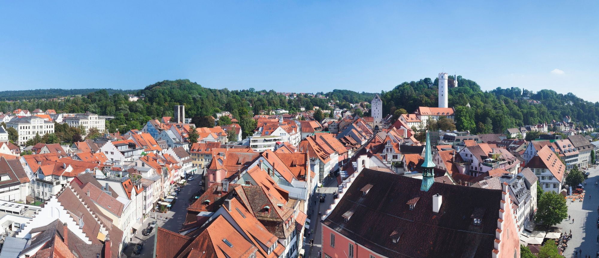 Town view from Blaserturm tower Ravensburg Upper Swabia Baden-Wurttemberg Germany Canvas Art - Panoramic Images (27 x 9)