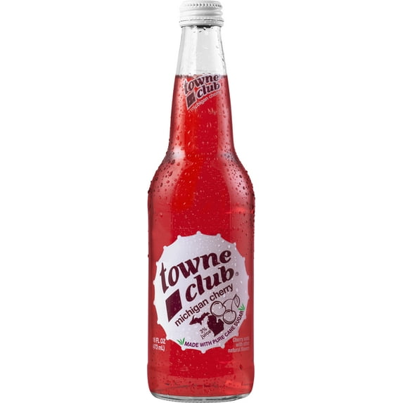 Towne Club Caffeine-Free Michigan Cherry Soda, 16 Fl. Oz.