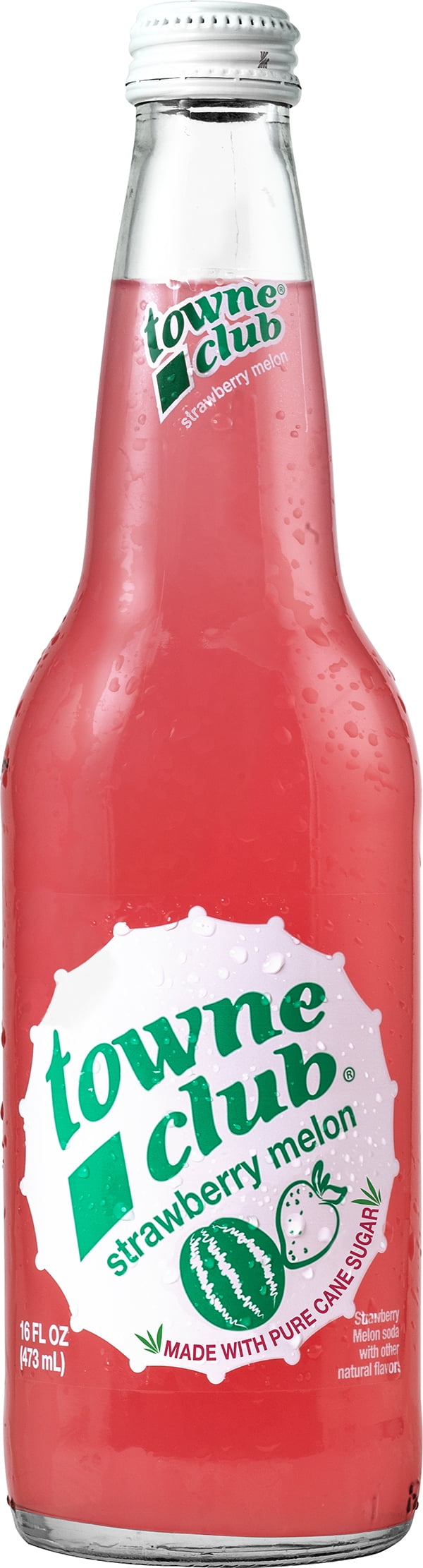Towne Club CaffeineFree Strawberry Melon Soda, 16 Fl. Oz.