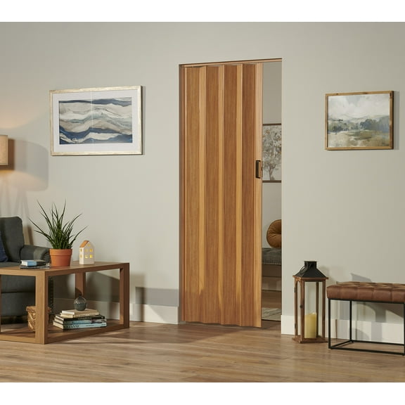 Towne Collection Bedford Vinyl Folding Door fits 36" x 80" Golden Oak