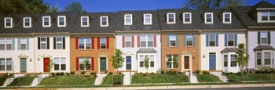 Townhouse Owings Mills Maryland USA Canvas Art - Panoramic Images (36 x 12)
