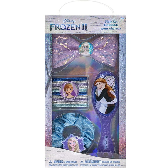 Townley Girl Disney Frozen 2 Hair Accessories Set, Kit Includes, 1 Hair Brush, 10 Hair Tie, 1 Hair Bow 1 Hair Pony, 14 Pcs