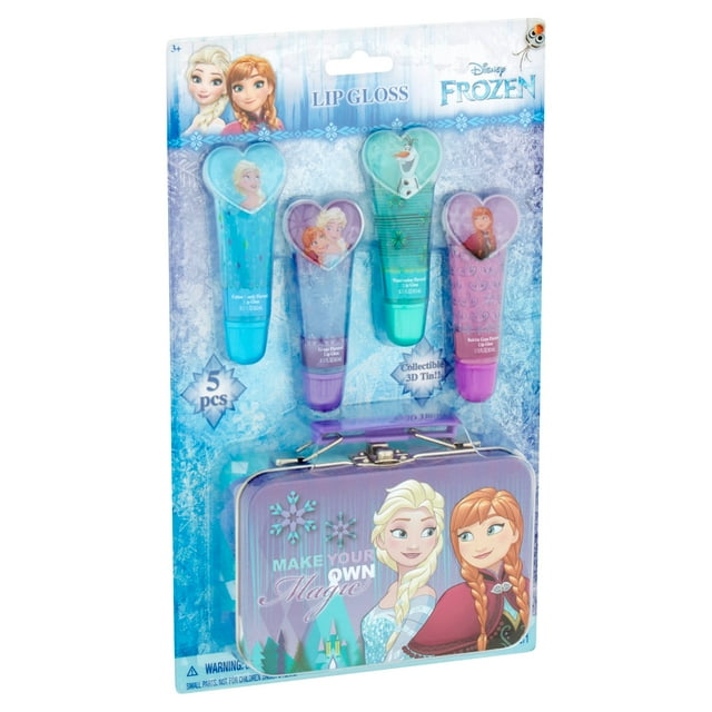 Townley Girl Frozen 4 Pack Lip Gloss with Tin, 5 CT