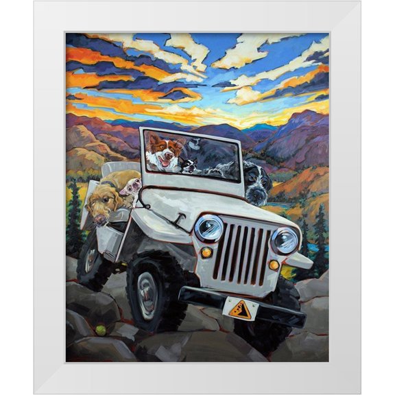 Townsend, CR 12x14 White Modern Wood Framed Museum Art Print Titled - Watch For Falling Rocks