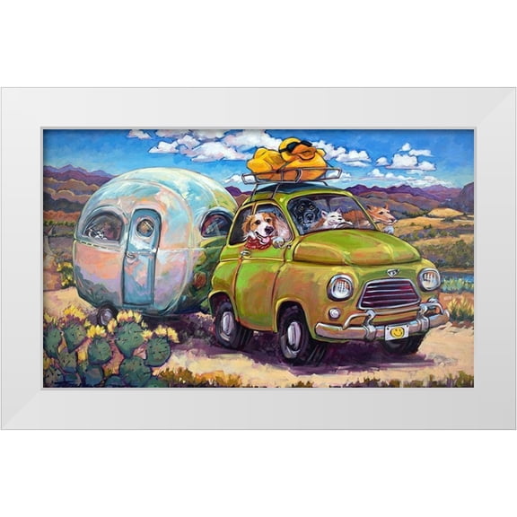 Townsend, CR 14x10 White Modern Wood Framed Museum Art Print Titled - Duck and Cover