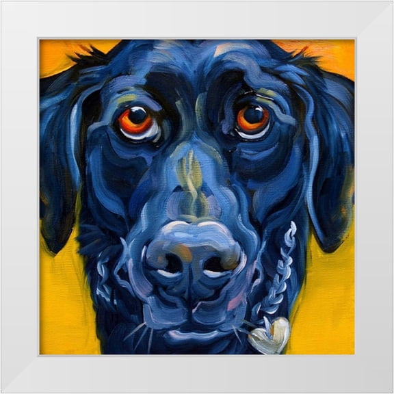 Townsend, Connie R. 12x12 White Modern Wood Framed Museum Art Print Titled - Black Dog