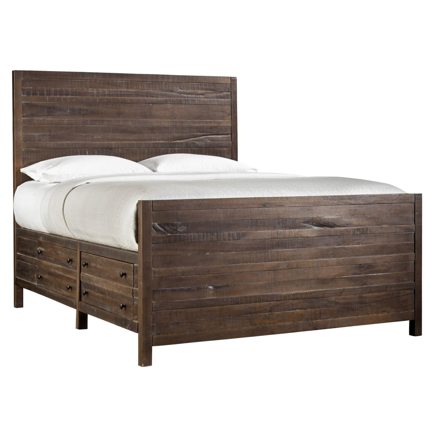 Townsend Queen Java Solid Wood Storage Bed with Drawers