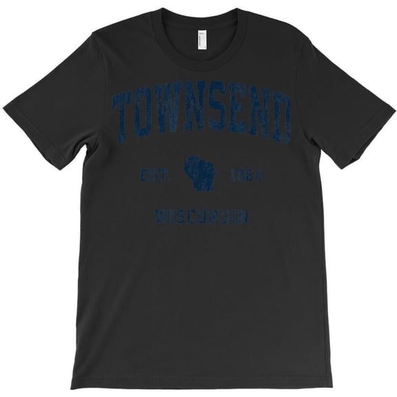 Townsend Wisconsin WI Funny Vintage Athletic Navy Sports Design H41281 T-Shirt, for Men and Women, Up to Size 5XL