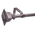 thumbnail image 1 of 36"-72" Adjustable Single Curtain Rod With Decorative Finials, 1 of 1