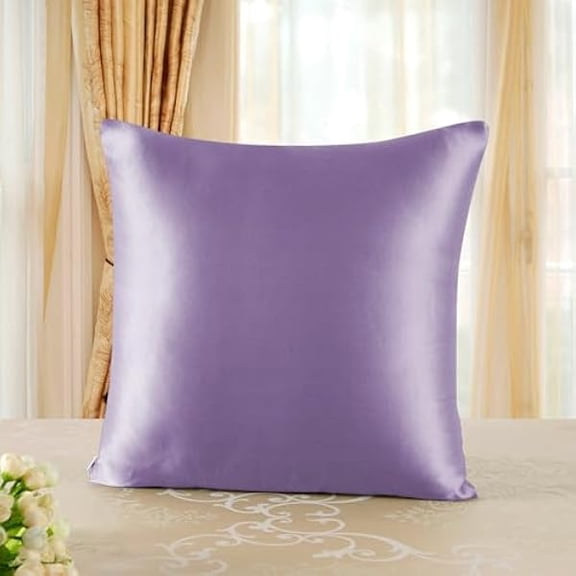 Townssilk Mulberry Silk Pillowcase, 19 mm, Double-Sided, for Hair & Skin Health, Hidden Zip, 40 x 40 cm, Wisteria