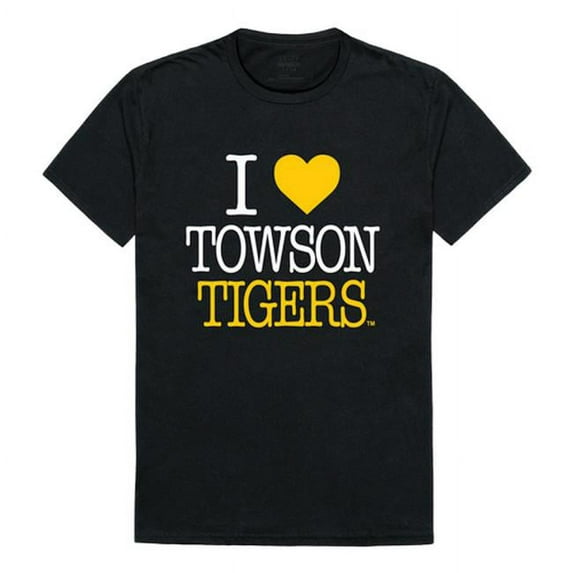 Towson University I Love T-Shirt, Black - Extra Large