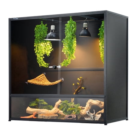 4x2x4 48x24x46 PVC Reptile Enclosure, 230 Gallon Tall Reptile Tank with Tempered Glass Doors and Lock for Arboreal Reptiles and Snakes by Toxirium